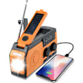 Miniatyrbild 1 av 5: Solradio, 2000mAh Vevradio Nödradio AM/FM/NOAA Väderradio med Ficklampa och Läslampa