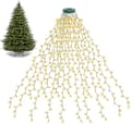 Julbelysning, LED-ljusslinga USB 2M 400LED med fjärrkontroll