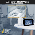 Miniatyrbillede 5 af 5: SM43 Babyalarm 4,3 tommer Justerbart kamera Nattesyn Tovejs Stemme Intercom