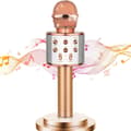 Trådlös Karaoke Mikrofon med Högtalare för Barn 3-12 år, Handhållen Bluetooth Mikrofon Guld