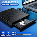 Miniatyrbilde 4 av 5: Ekstern CD/DVD-stasjon for bærbar PC, 7 I 1 USB 3.0 Ultra-slank bærbar DVD-spiller