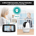 Miniatyrbilde 4 av 5: SM43 Baby Monitor 4,3-tommers Justerbart Kamera Nattesyn Toveis Tale Intercom