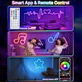 Miniatyrbillede 4 af 5: LED Neon Lys IP65 Silikone Fleksibel 18M Med Fjernbetjening App Kontrol