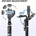 Miniatyrbillede 5 af 5: Smartphone Selfie Stick med Fjernbetjening 360 Graders Rotation