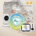 Miniatyrbilde 4 av 5: MC632A Baby monitor 3,2 tommers skjerm med toveis intercom, nattsyn og påminnelse om mating