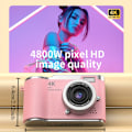 Miniatyrbild 3 av 5: Digitalkamera 4K HD-kamera med 2,4 tums skärm svart