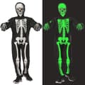 Barnas selvlysende skjelettkostyme, Halloween-festkjole (Size S)