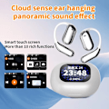 Miniatyrbild 1 av 5: True Wireless Bluetooth Hörlurar Q16 Pro LCD Touch Screen Öronkrok Bluetooth V5.4 Brusreducering Vit