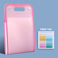 Miniatyrbillede 1 af 4: Vertikal ekspanderende filmappe med 13 lommer, foldbar organizer til A4 og Letter Size pink