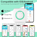 Miniatyrbillede 2 af 5: Bluetooth termisk printer leveres med 6 ruller trykpapir, kompatibel med Android Ios smartphones