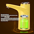 Miniatyrbilde 3 av 5: Vannpumpe for 5 gallon (ca. 1,5 liter) vannflaske dispenser USB-lader (gul)