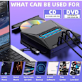 Miniatyrbild 4 av 5: Extern CD DVD-enhet för Laptop, 5-i-1 USB C Portabel USB 3.0 CD/DVD +/-RW-enhet/DVD-spelare