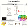 Miniatyrbillede 3 af 5: LED Lysstrip 40M Smart RGB Bluetooth Musik Controller Med 44 Taster