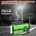Miniatyrbild 3 av 5: Vevradio Nödsituation Solcellsdriven Radio med 5000mAh Uppladdningsbart Batteri, (Grå-Svart)