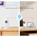 Miniatyrbillede 4 af 5: ABM600 babyalarm hjem intelligent overvågning mobiltelefon fjernovervågning tovejs stemme infrarød nattesyn