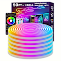 Miniatyrbillede 1 af 5: LED Neon Lys IP65 Silikone Fleksibel 18M Med Fjernbetjening App Kontrol
