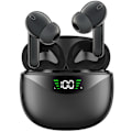 Pikkukuva 1 / 4: Aidot langattomat Bluetooth-nappikuulokkeet USB-C-pikalatauskotelolla, IPX7-vedenpitävät kuulokkeet iPhone/Android-puhelimille, musta