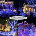 Miniatyrbillede 4 af 5: Solcelle-lyskæde til udendørs brug, vandtæt, 7 m 50 LED, 8 tilstande, julelys Multicolor