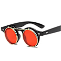 Pikkukuva 4 / 5: Aurinkolasit Käännettävät Ympyrä Steampunk-lasit Pyöreät Retro Vintage Cyber GS color03