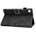 Miniatyrbild 4 av 5: PU Läderfodral för Samsung Galaxy Tab A9, Kortplatsställ Tabletskydd med Pennhållare GS Black
