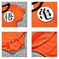 Miniatyrbild 3 av 4: Son Goku Kläder Sommar Baby Nyfödd Baby Pojke Flicka Romper Bodysuit Jumpsuit Solskyddsdräkt Tecknade Kläder HY2274 70(3-6months)
