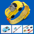 Miniatyrbild 4 av 5: Tecknad Bil Barnklocka Leksak för Pojke Baby Elektroniska Klockor Innovativ Form Barn Julklapp GS Green
