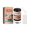 Miniatyrbild 1 av 5: Tatuering Täcka Över Smink Vattentätt, Tatuering Concealer Full Täckning, 2 Färger Naturlig Tatuering Smink Täcka Kroppssmink för Ärr, Mörka Fläckar, S GS 2PCS