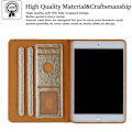Miniatyrbild 5 av 5: Mönsterpräglad Fullständigt Skydd Läder Tablet Skyddsskal för iPad Mini 1/2/3/4/(2019) 7.9 tum - Svart GS Gold