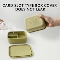 Miniatyrbild 3 av 5: 3-Facks Silikon Bento Matlåda Läcksäker Mikrovågssäker Barnmatsbehållare BPA-Fri Matlåda för Småbarn Light Clay Color