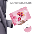 Pikkukuva 5 / 5: Nahkakotelo iPad Air 11 (2025) (2024) Air (2022) (2020) Pro 11 (2022) -tableteille, kuvio painettu, GS Multicolor Pink Butterfly
