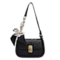 Miniatyrbild 1 av 4: Bow Crossbody Väska Dam Pu Läder Tote Mode Axelväska För Damer Black