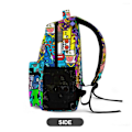 Miniatyrbillede 5 af 5: c413 Geometry Dash Rygsæk Skole Studerende Bogtaske Skoletaske Rygsæk Justerbare Skuldre Dagsrygsæk bdbh413