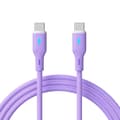 66W USB-C til USB-C Hurtigopladningskabel - Silikone, 100cm - Til Hurtig Opladning og Dataoverførsel purple