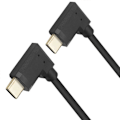Miniatyrbild 4 av 4: 90 Graders Vinkel Typ C till Typ C Kabel Hane till Hane 10gbps Snabb Dataöverföring 0.3m