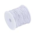 Hvid Nylonbelagt Elastisk Tråd - Rulle med 50 meter, 0,6 mm white