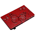 Pikkukuva 5 / 5: Tabletin nahkainen kääntökotelo Samsung Galaxy Tab A 10.5 (2018) T590 T595 T597 GS -laitteelle Multicolor Red