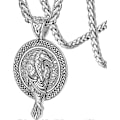 Miniatyrbillede 1 af 5: Norse Smykker Ravn Halskæde Rustfrit Stål Odin Krage Vedhæng Nordisk Amulet Lmell Gave
