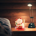 Pikkukuva 2 / 4: Aurinkovoimalla toimiva Maneki Neko heiluttava käsi kutsuva onnenkissa onnenkissa kotiin GS Whtie 8*7*7cm