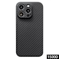 Pikkukuva 1 / 4: iPhone 16 Pro Kuori 1500D Karkea Tekstuuri Aramidikuitu Puhelinkotelo Tarkka Leikkaus - Musta GS
