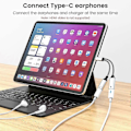 Miniatyrbild 2 av 5: Type-C Hane till Dubbel USB C Hona Splitter Hub med PD 60W Snabbladdning