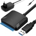 SATA til USB 3.0-adapter for 2,5\"/3,5\" SSD-er og harddisker, UASP-støtte, 12V 2A strømforsyning inkludert, kompatibel med Windows/Mac/Linux