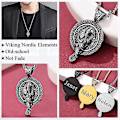 Miniatyrbillede 5 af 5: Norse Smykker Ravn Halskæde Rustfrit Stål Odin Krage Vedhæng Nordisk Amulet Lmell Gave