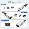 Miniatyrbild 5 av 5: Type-C Hane till Dubbel USB C Hona Splitter Hub med PD 60W Snabbladdning