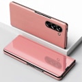Miniatyrbild 2 av 5: Fodral för Samsung Galaxy Z Fold 6, Lyxigt Spegelutseende Klar Glitter Läder Flipfodral med Stativ för Samsung Galaxy Z Fold 6 Rosa GS Pink For Galaxy Z Fold 6