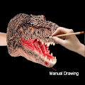 Miniatyrbild 3 av 4: Simuleringsdinosaurie PVC Handdocka Intelligent Rollek Leksak Barnpresent KAESI[D] GS Red Spinosaurus