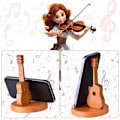 Miniatyrbild 2 av 5: Kreativ Gitarr Telefonhållare, Gitarrformad Mobiltelefonställ, Telefonfäste i Trä