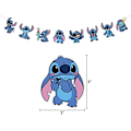 Pikkukuva 4 / 5: Lilo ja Stitch -syntymäpäiväjuhlakoristeet, Stitch-syntymäpäiväbannerikakkukoristeet ilmapallot, Stitch-teemaiset syntymäpäiväjuhlakoristeet
