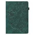 Miniatyrbild 4 av 5: Präglat Påfågelblommemönster Läder Tablet Skyddsskal med Rem Kompatibel För Samsung Galaxy Tab A 10.1 (2016) SM-T58 GS Green