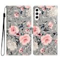 Miniatyrbild 1 av 5: Fodral för Samsung Galaxy A25 5G i PU-läder med 3D-mönster, plånboksdesign Flowers