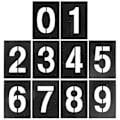 Pikkukuva 2 / 4: 1 Setti Numerot Sapluuna 0-9 Osoitenumerosapluuna Numeromallit Puulle Maalaamiseen GS